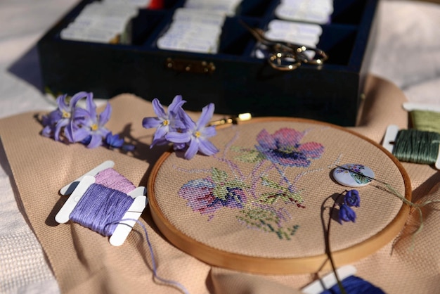 zbiór haftowanych produktów